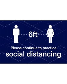 Social Distancing  Poster 11" x 17" Blue Pack of 6 